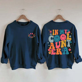 Retro In My Cool Aunt Era Smile Face Sweatshirt