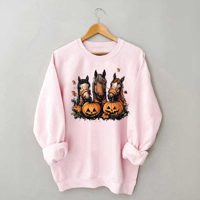 Halloween Horse Pumpkin Sweatshirt