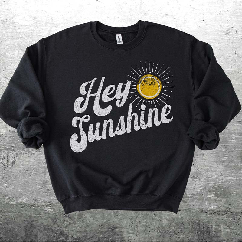 Retro 70s Style Hey Sunshine Sweatshirt