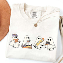 Cute Halloween Ghost Book T-Shirt