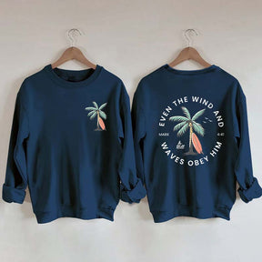 Beachy Backprint Bible Verse Sweatshirt