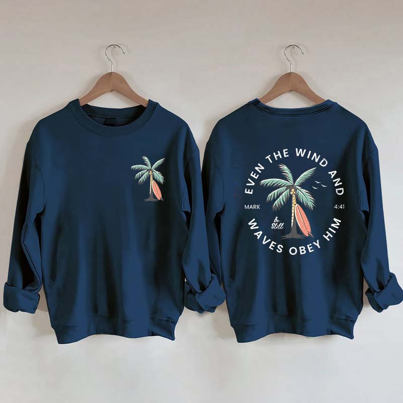Beachy Backprint Bible Verse Sweatshirt