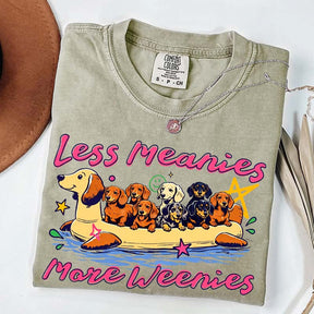 Less Meanies More Weenies Funny Dog T-Shirt