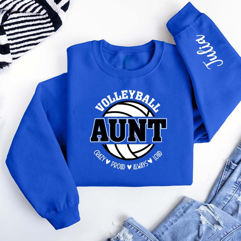 Custom Volleyball Aunt Sweatshirt