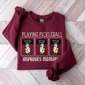 Cute Playing Pickleball Improves Memory Sweatshirt