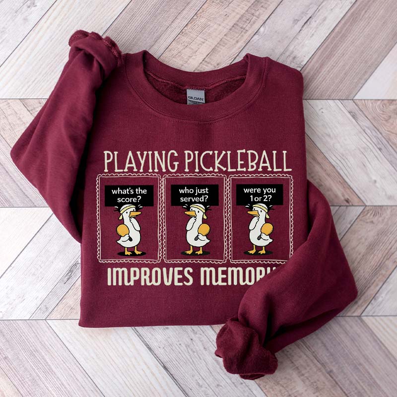 Cute Playing Pickleball Improves Memory Sweatshirt