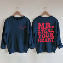 Retro Valentine Mr Steal Your Heart Sweatshirt