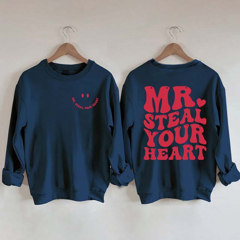 Retro Valentine Mr Steal Your Heart Sweatshirt
