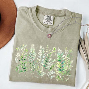 Botanical Fern Leaves Green Foliage T-Shirt