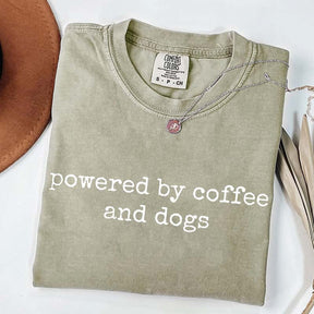 Powered By Coffee And Dogs T-Shirt