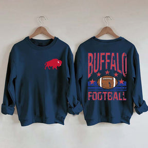 Buffalo Football Vintage Distressed Style Sweatshirt