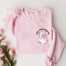 Ghost Reading Books Bookish Halloween Sweatshirt