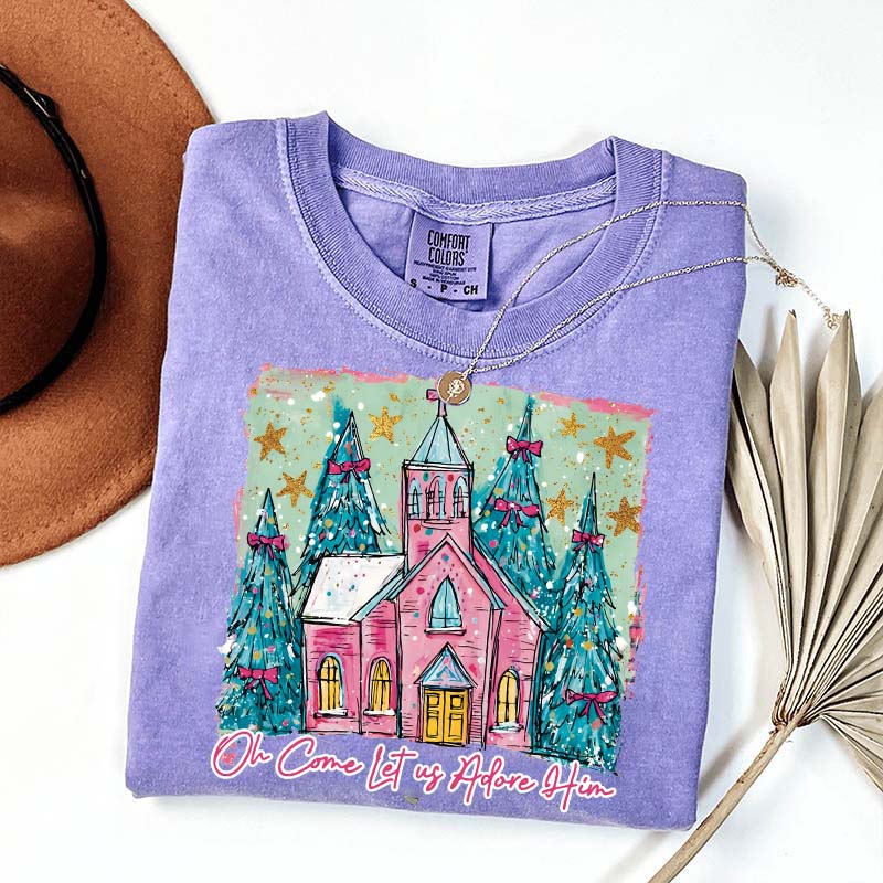 Oh Come Let Us Adore Him Christmas T-Shirt