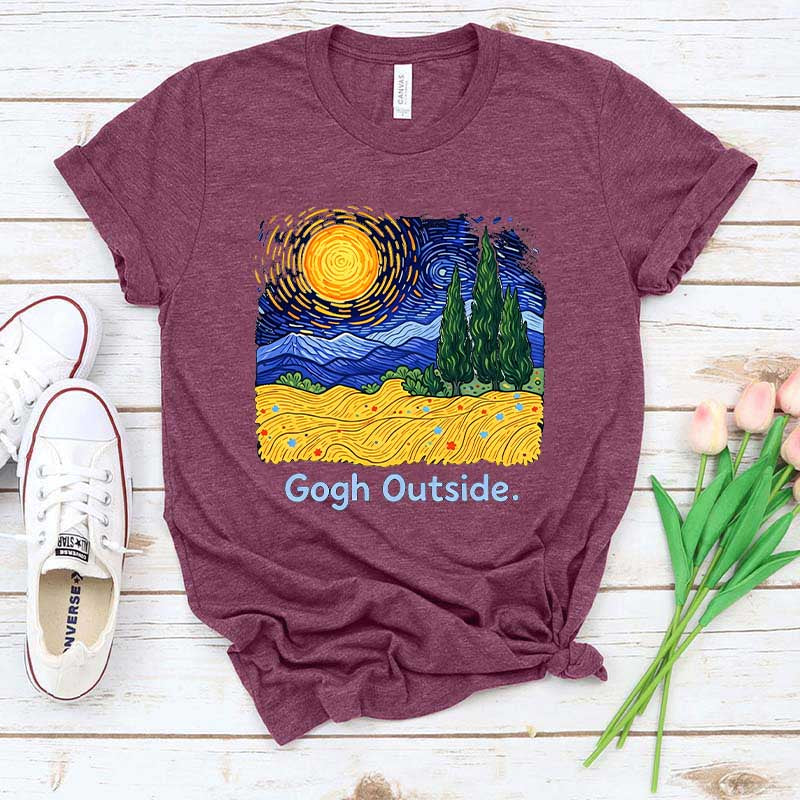 Gogh Outside Starry Night Nature Lover T-Shirt