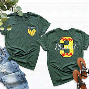 Personalized Softball Name Number T-Shirt