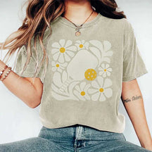 Comfort Colors Pickleball Floral Boho T-Shirt