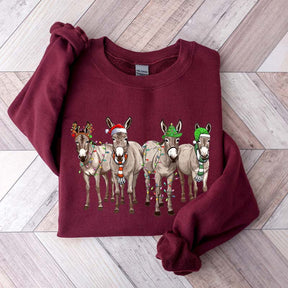 Christmas Donkey Lights Sweatshirt