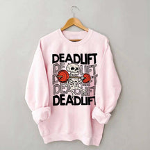 Funny Skeleton Dead Lifting Sweatshirt
