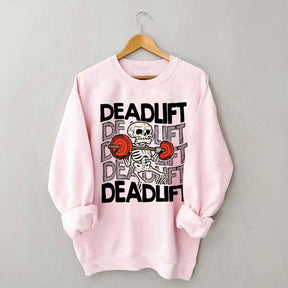 Funny Skeleton Dead Lifting Sweatshirt