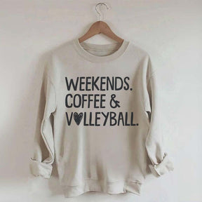 Weekends Coffee & Volleyball Sport Lover Sweatshirt