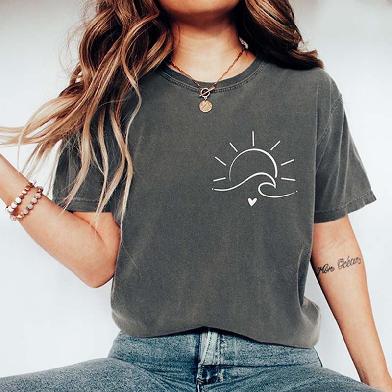 Minimalist Sun Waves T-Shirt