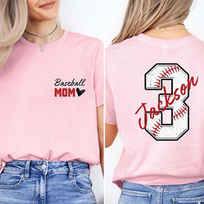 Personalized Baseball Gift for Mom T-Shirt