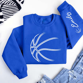 Personalized Basketball Silhouette Sweatshirt