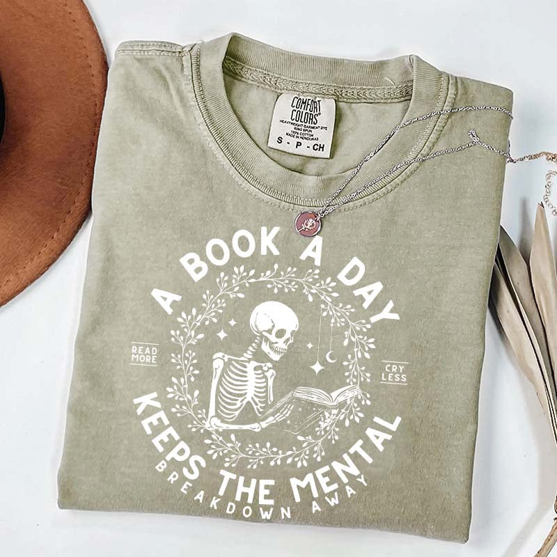 A Book a Day Skeleton T-Shirt