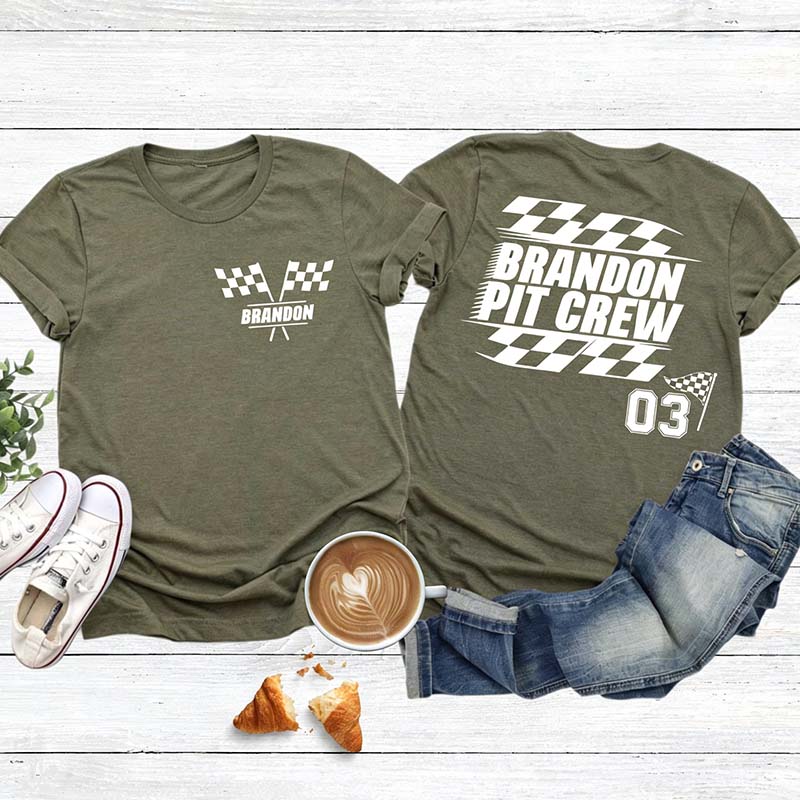 Custom Racing Name And Number T-Shirt