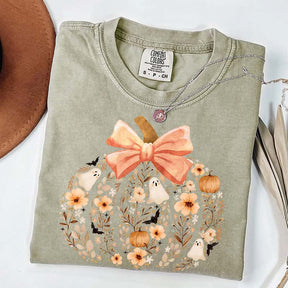 Vintage Floral Pumpkin Cute Halloween T-Shirt