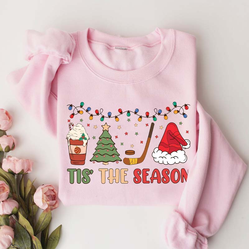 Tis The Season Hockey Christmas Tree Sweatshirt