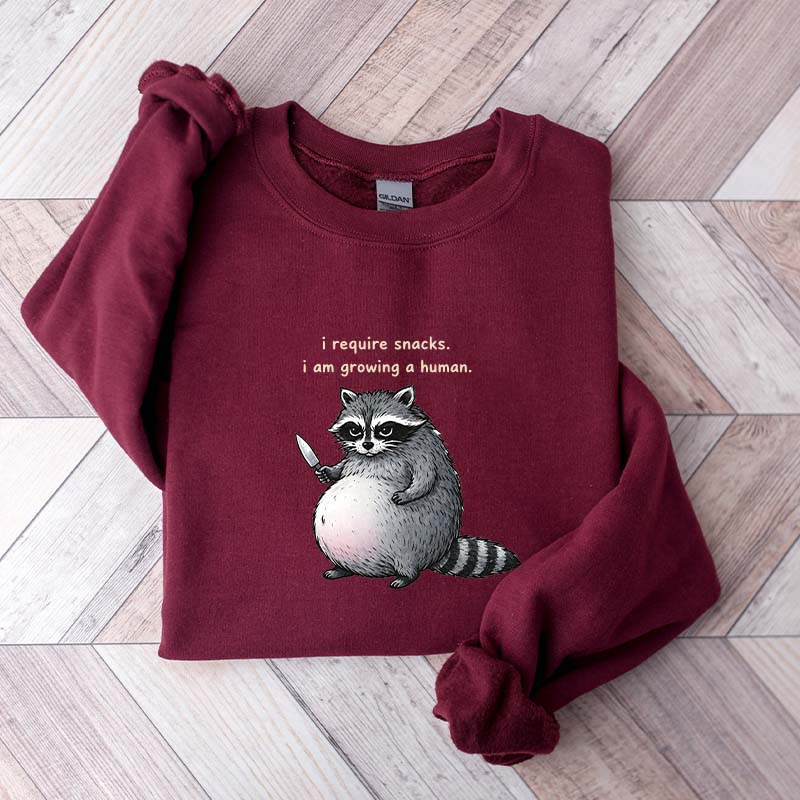 Sarcastic Raccoon Baby Reveal Sweatshirt