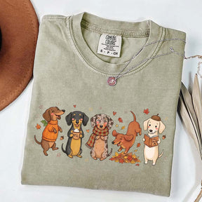 Dachshund Fall Cozy Season Pumpkin T-Shirt