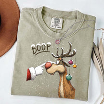 Boop Reindeer Comfort Colors Christmas T-Shirt