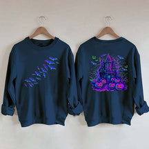 Halloween Haunted House Bats Sweatshirt
