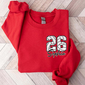 Custom Volleyball Number Sweatshirt