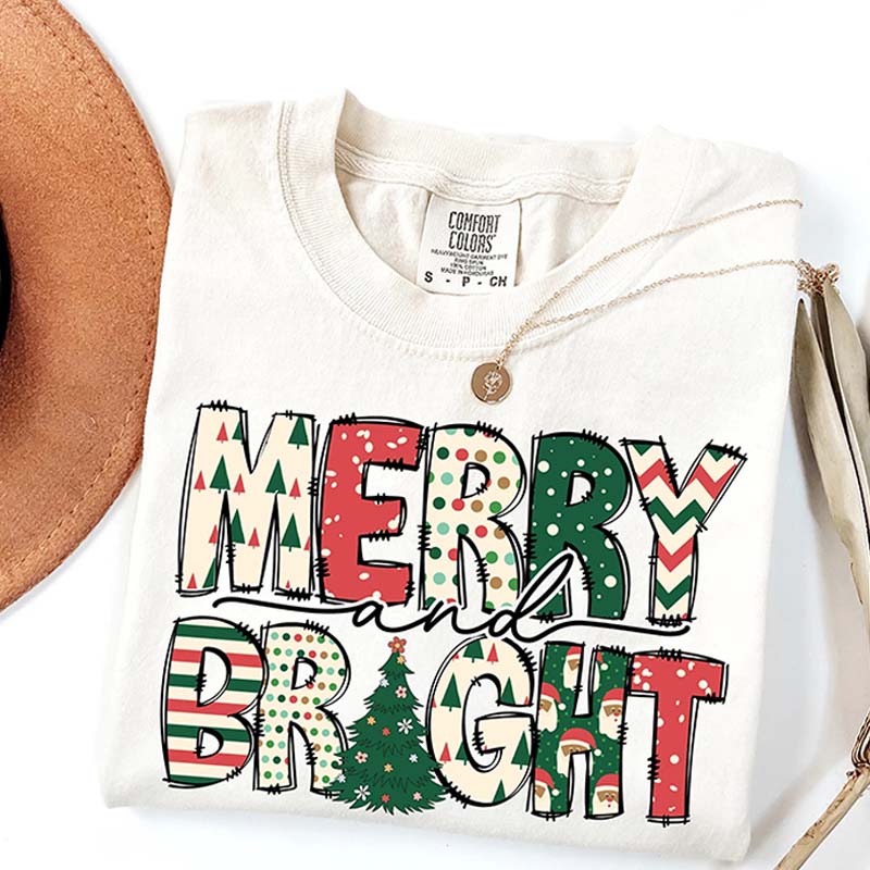 Family Merry & Bright Christmas T-Shirt