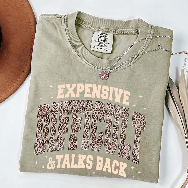 Expensive Difficult & Talks Back Leopard Print T-Shirt