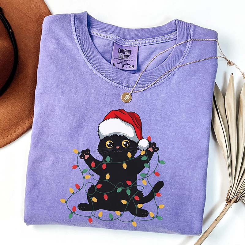 Cute Cat Christmas Lover Christmas T-Shirt