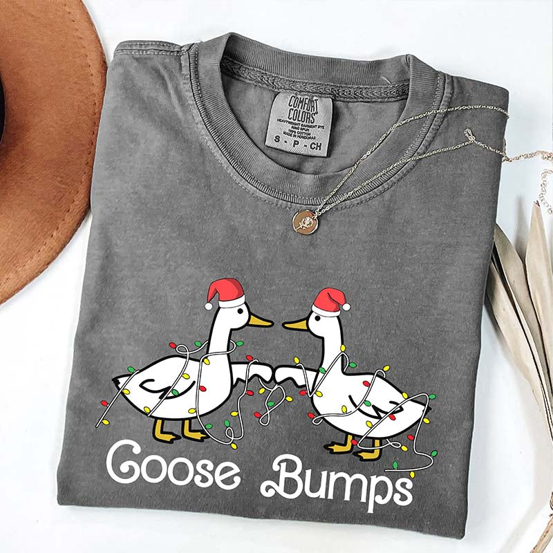 Goose Fist Bumps Santa T-Shirt