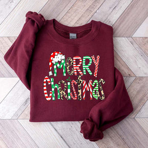 Womens Merry Christmas Cute Sweatshirt