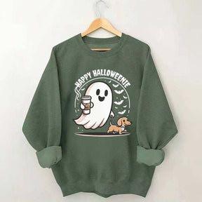 Dachshund Coffee Ghost Sweatshirt