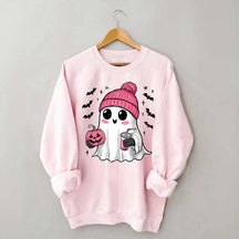 Cute Coffee Kawaii Ghost Spooky Sweatshirt