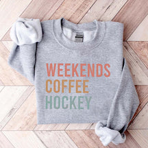 Weekends Coffee Hockey Sport Mom Sweatshirt