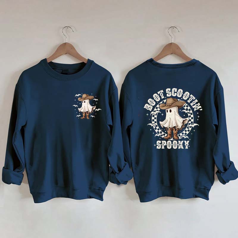 Boot Scoot Spooky Cowboy Ghost Sweatshirt