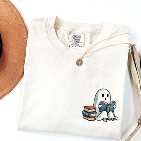 Vintage Ghost Reading Books Lover T-Shirt