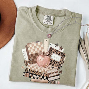 Checkered Leopard Teacher T-Shirt