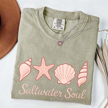 Seashell Graphic Comfort Colors Beach T-Shirt