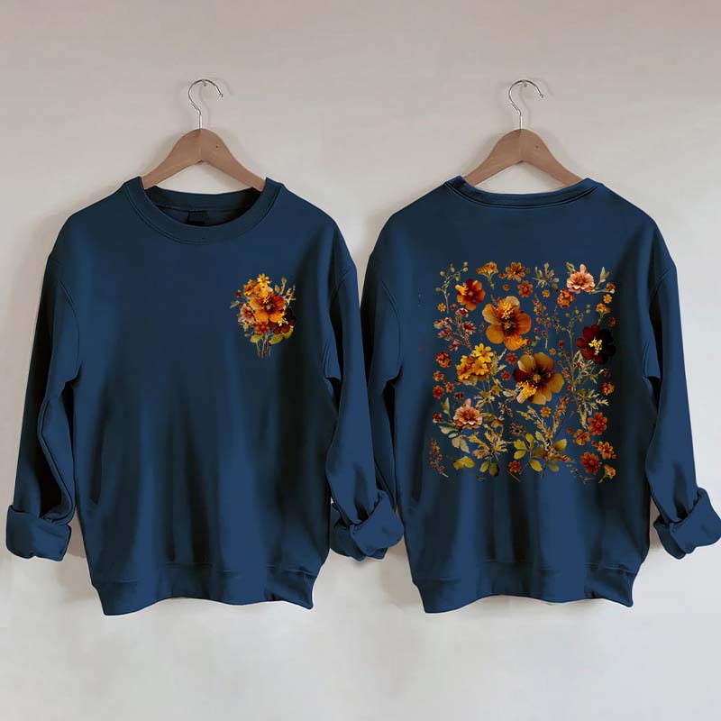 Autumn Cottagecore Autumn Floral Sweatshirt