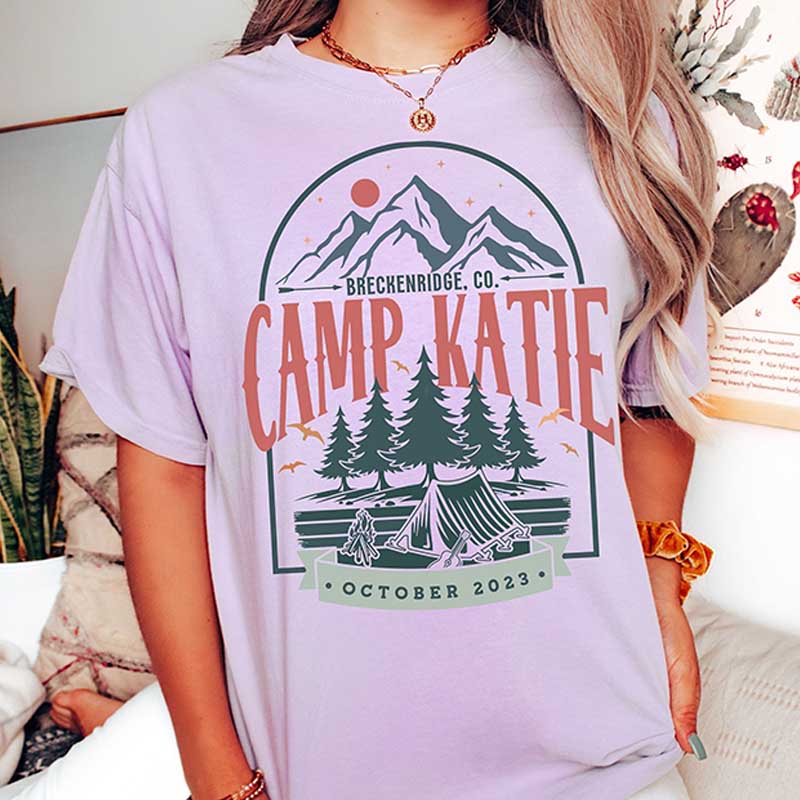 Custom Camping Vintage Bachelorette T-Shirt